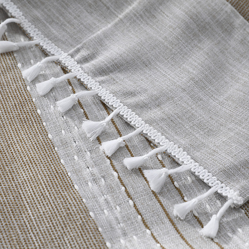 Nordic ins rectangular tablecloth coffee table mat table mat fabric embroidery jacquard tassel household dustproof cover towel wholesale