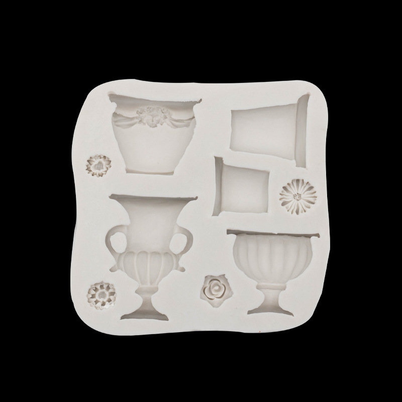 Nueva maceta flor molde de silicona DIY pastel de chocolate decoración fondant molde herramienta para hornear