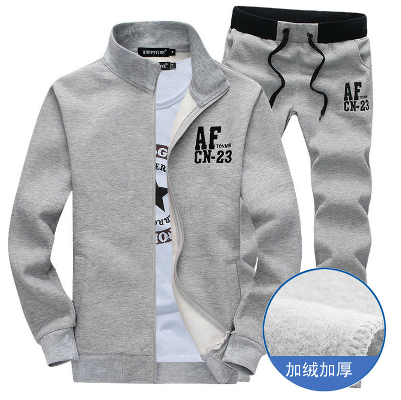 2023 foreign trade Amazon men's casual vests suit AF collar cardigan vests autumn and winter fleece vests suit