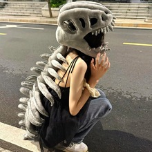 恐龙骨架头套外骨骼鹿晗同款帽子儿童毛绒玩具玩偶生日礼物送女生
