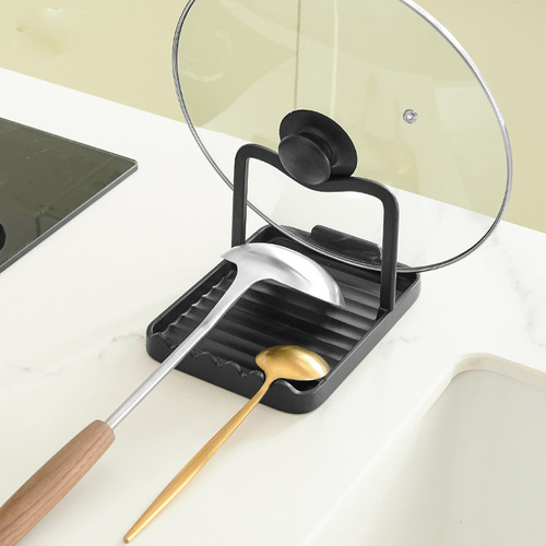 Kitchen pot cover rack countertop storage rack multi-functional spoon cushion chopping board storage rack artifact sitting pot spatula rack