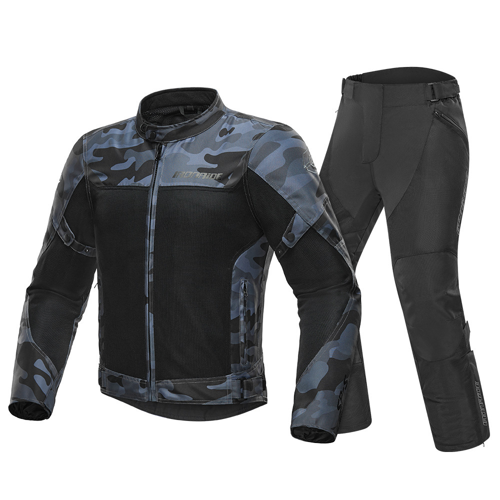 Ropa de ciclismo transpirable de verano, traje de carreras de manga larga de malla todoterreno de motocicleta, traje de tracción superior de motocicleta impermeable