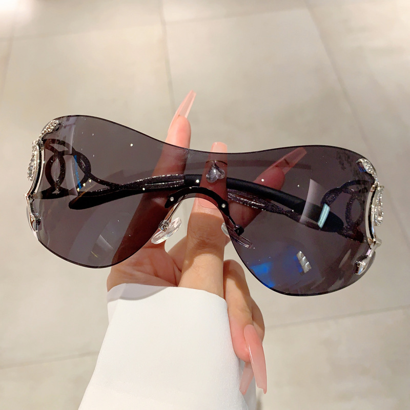 Personalized Fashionable Frameless Snake Shaped Y2k Sunglasses_voghion.com