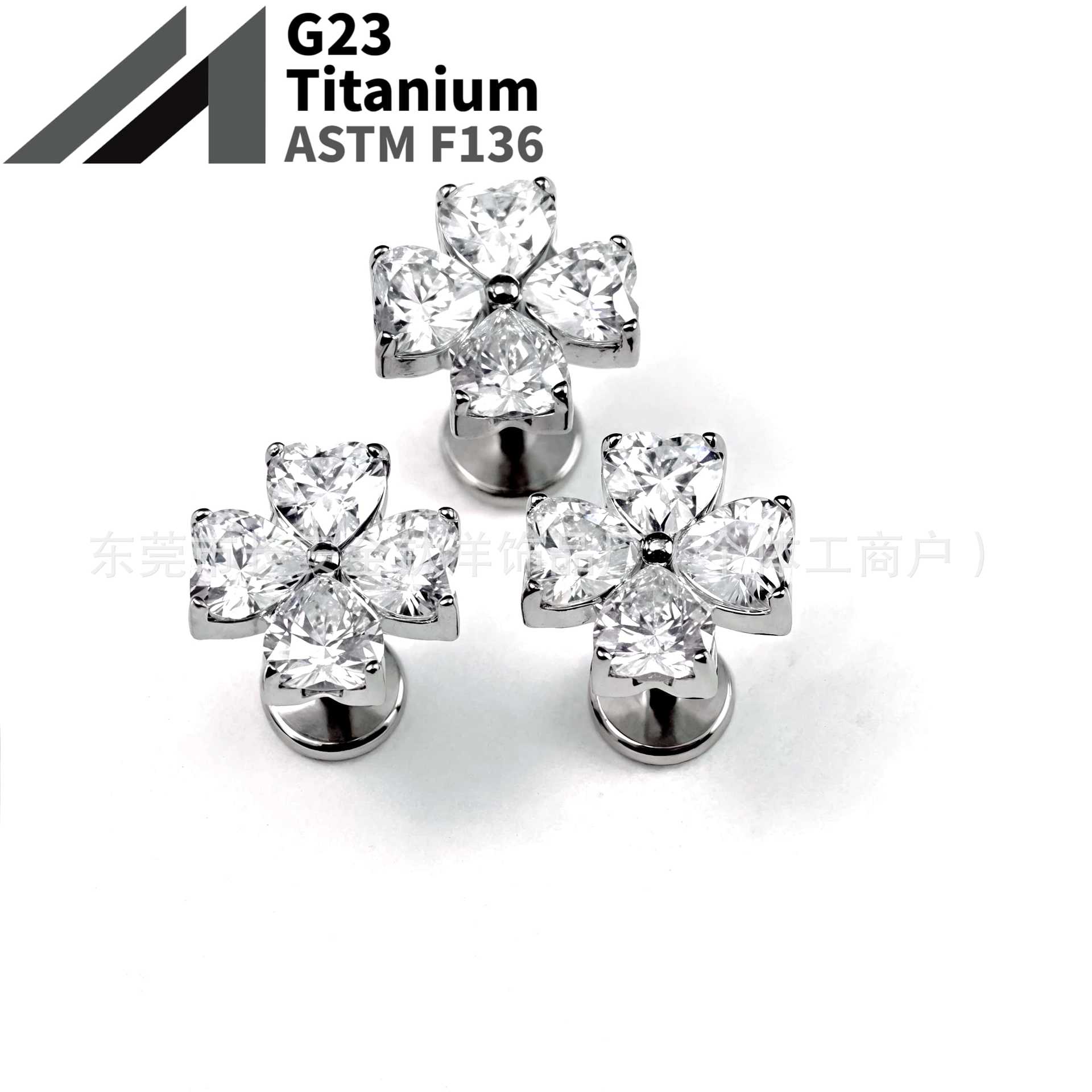 16G labret stud size and finish detail