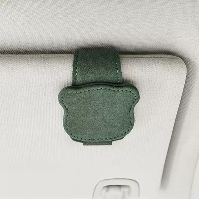 Car Glasses Holder, Car Clip, Car Glasses Clip/Bill Clip - green-9232