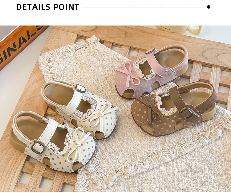 Mädchen Sandalen Mit Spitzenbesatz Und Weicher Sohle Für Kinder_voghion.com