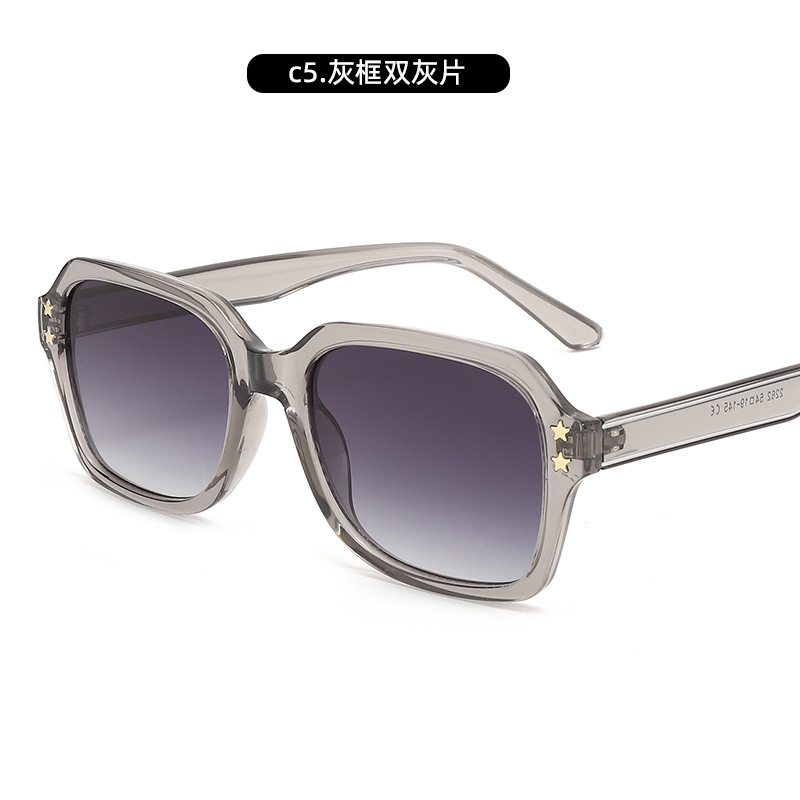 Nuevas gafas de sol de montura cuadrada transfronterizas, gafas de sol personalizadas de tendencia europea y americana, gafas de sol retro de alta gama, protección UV