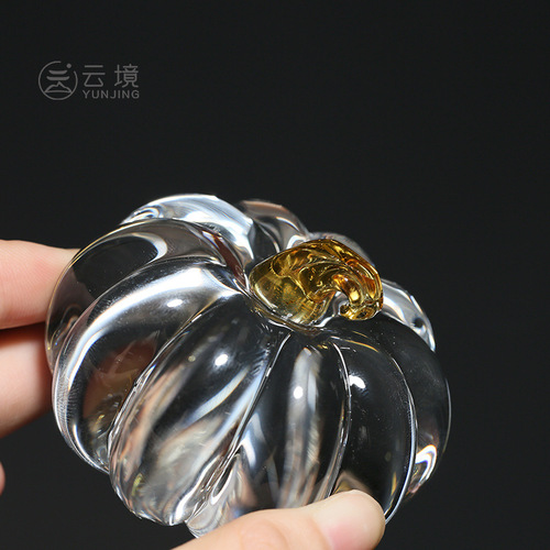 Creative Japanese-style glass lid teapot lid holder Simple and cute pumpkin tea pet ornaments