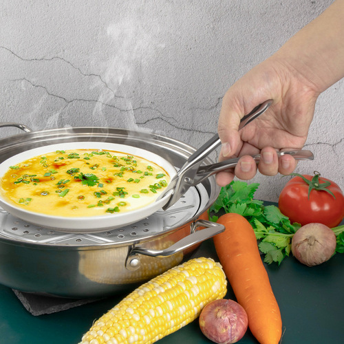 Stainless steel anti-scalding clip, kitchen multifunctional bowl clip, plate clip, plate clip, plate lifter, non-slip dish clip