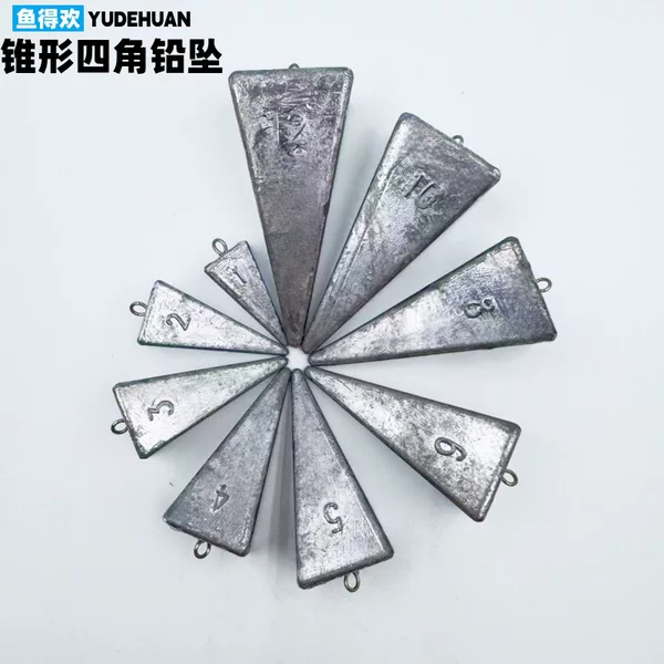 Cross-border pyramid lead sinker, triangular sinker, quadrangular lead sinker, OZ with ring, fishing supplies, underwater positioning sinker, sea fishing