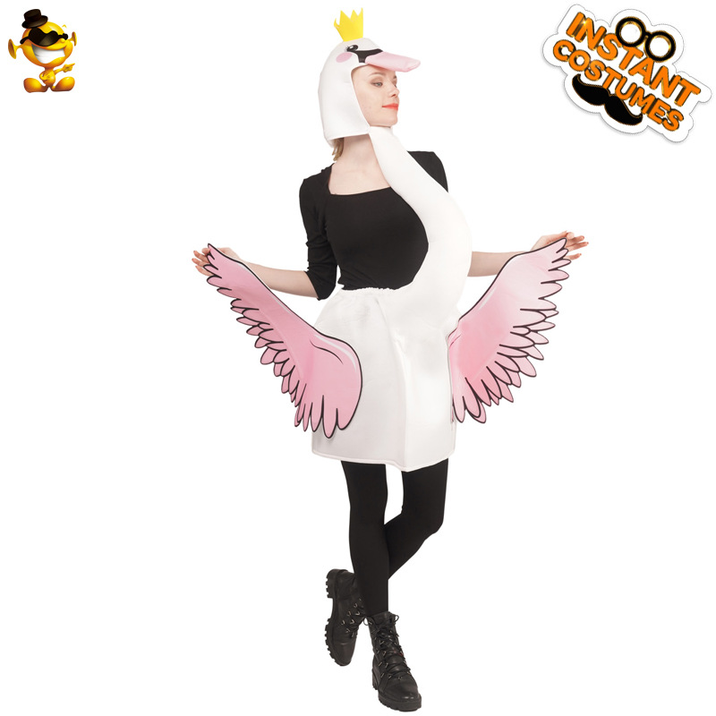 Disfraz de cisne de esponja para mujer adulta Disfraz de Halloween cosplay de rol de rendimiento de escenario