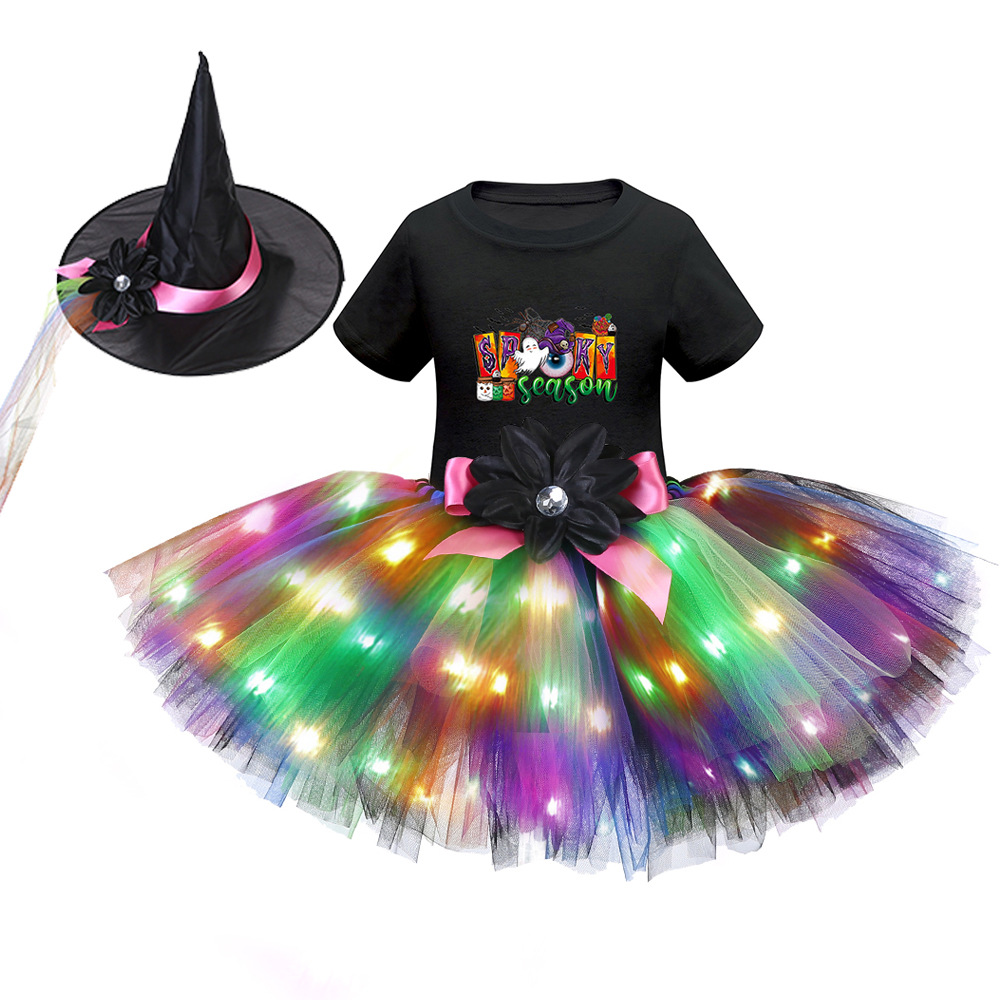 Хэллоуин светодиодный костюм с короткими рукавами 26