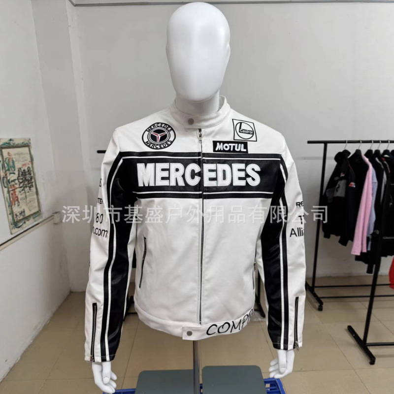 F1 Racing Suit Mercedes Leather Jacket Men's and Women's Pu Leather Jacket Motorcycle Riding Jacket Motorbike Suit F1 Jacket Custom-Made F1 Racing Suit Mercedes Leather Jacket Men's and Women's Pu Leather Jacket Motorcycle Riding Jacket Motorbike Suit F1 Jacket Custom-Made