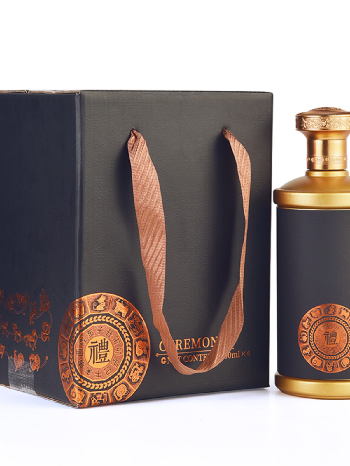 Caja de embalaje de licor personalizada de cuatro botellas de licor vacías de una caja de embalaje de botellas de licor, caja de regalo, embalaje completo