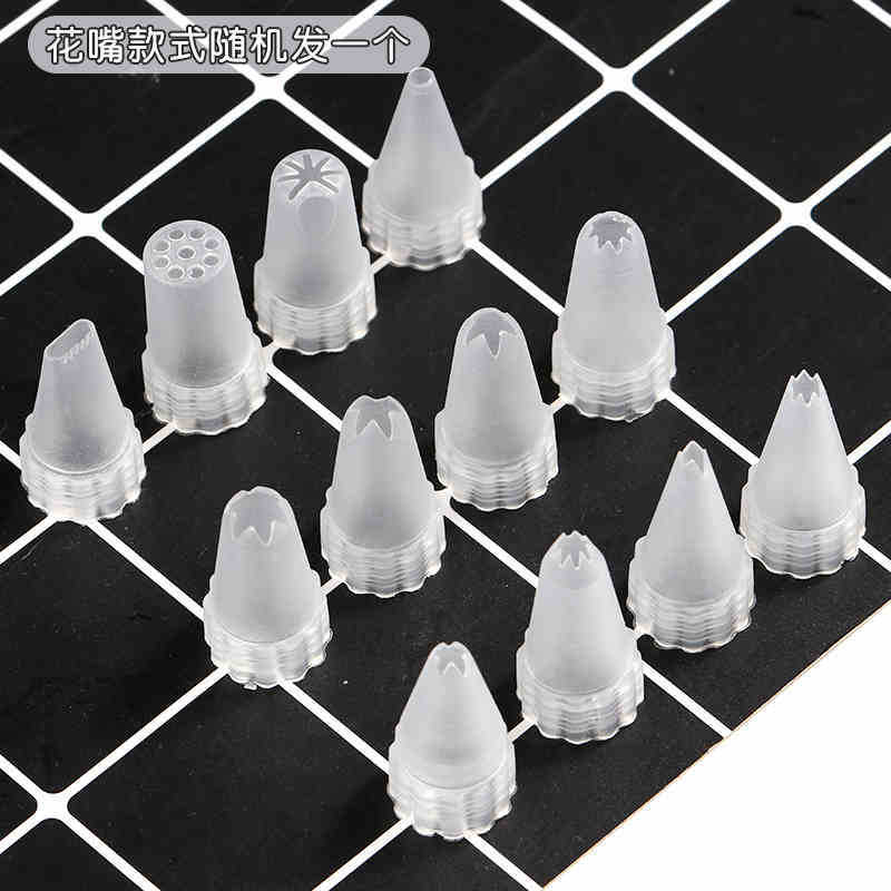 Six tooth flower mouth cream glue decorating bag 12 models decorating mouth handmade DIY mobile phone shell material bag small accessories Six tooth flower mouth cream glue decorating bag 12 models decorating mouth handmade DIY mobile phone shell material bag small accessories