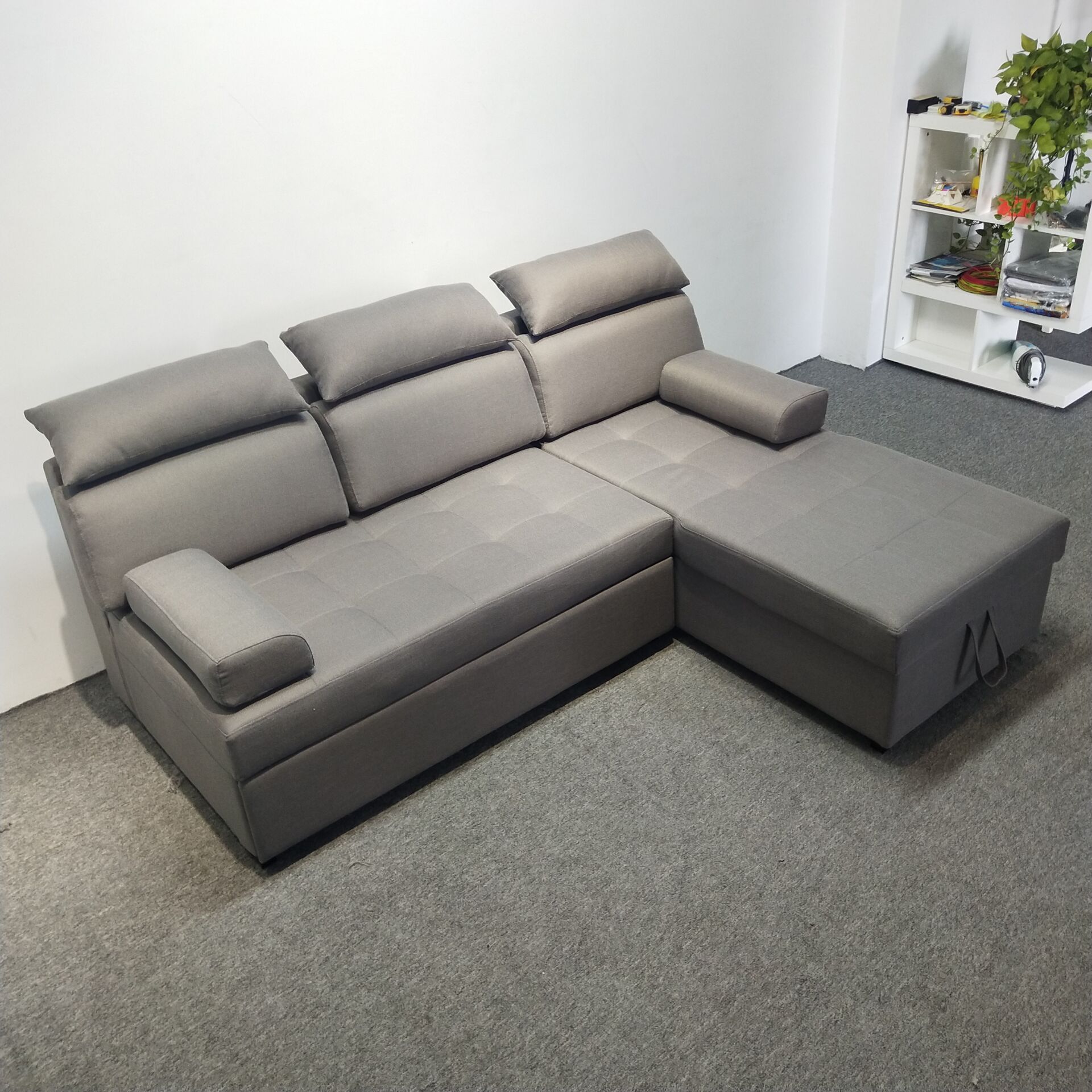 Sofá cama plegable multifuncional moderno simple, combinación de sofá cama de tela desmontable y lavable image 3