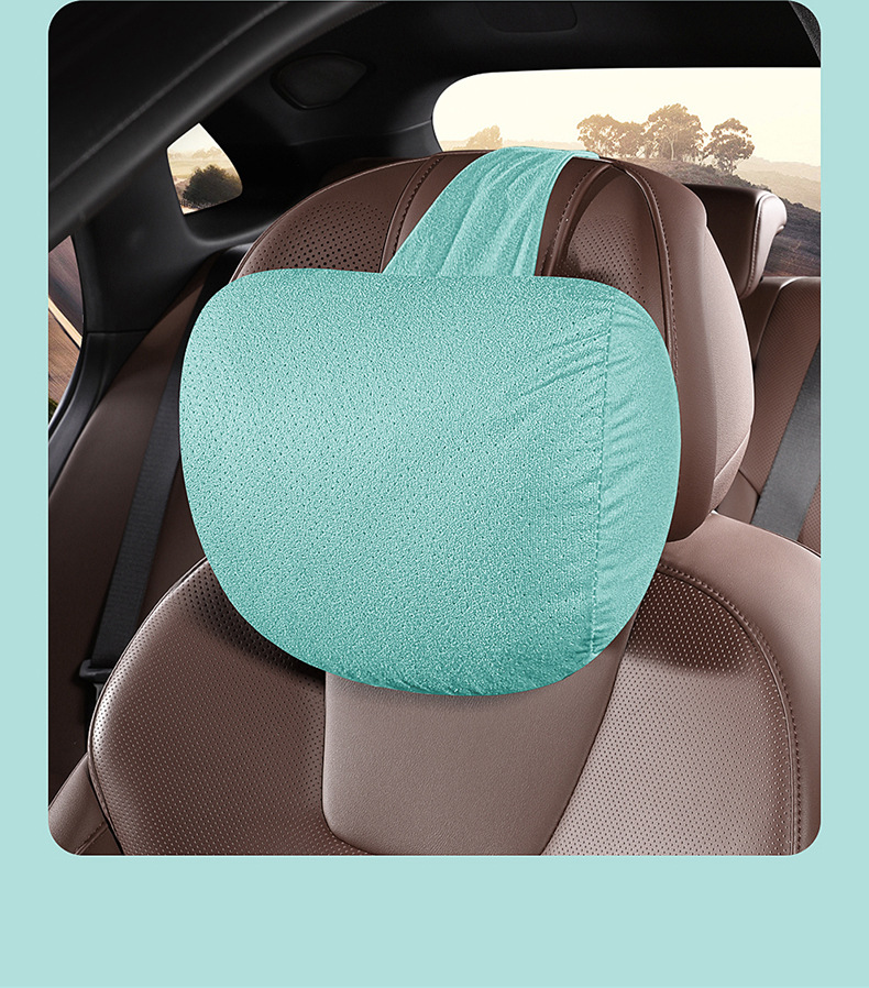 Car Headrest Vertical Binding Punching Breathable Car Headrest Soft Plaid Headrest Factory Direct Dropshipping