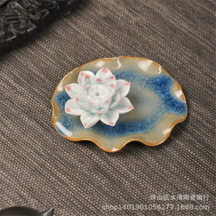 Керамическая диска из лотоса Jingdezhen диска для благовоний ароматная печь для дома украшения лотоса нити благовоний заглушка
