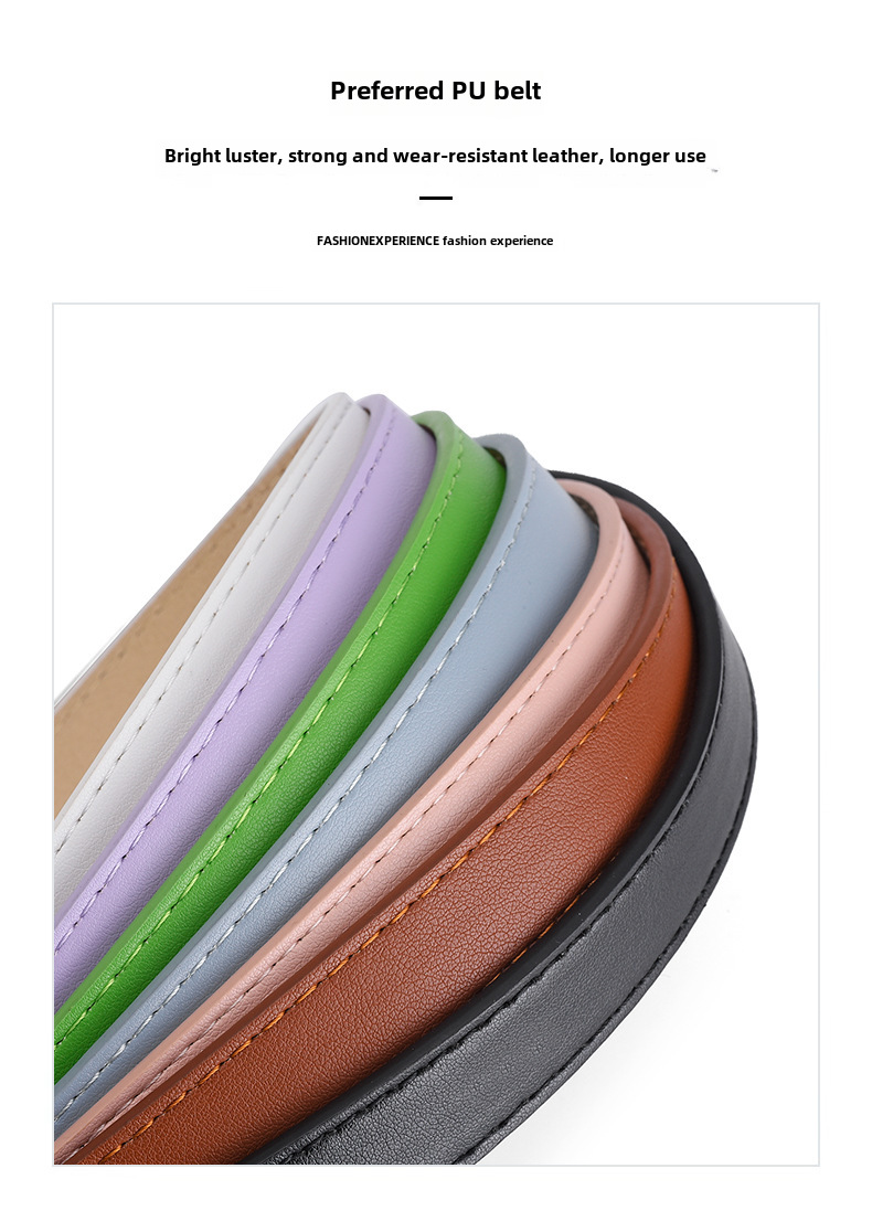 Macaron Color Matching UP Pin Buckle Belt Women's Dress All-match Decorative Belt Cross-border High-end Sense New Belt_viptrois.com