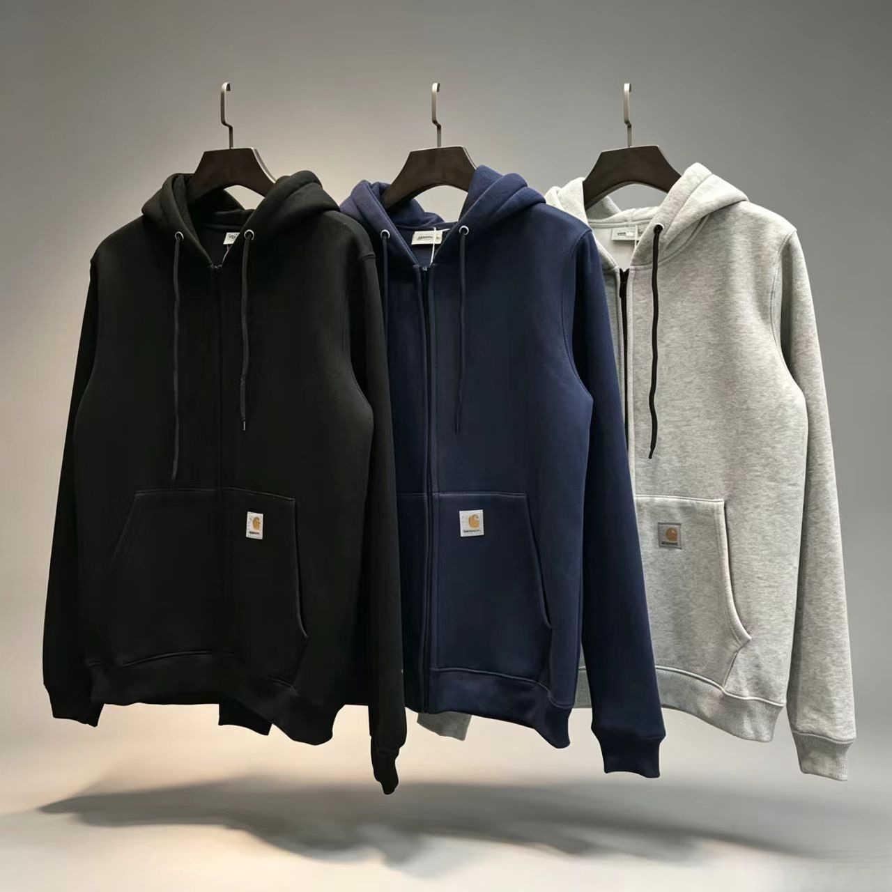 Kahara zip-up cardigan, loose-fitting hooded casual sweatshirt, unisex couple's outerwear, thickened hoodie, trendy cross-border brand