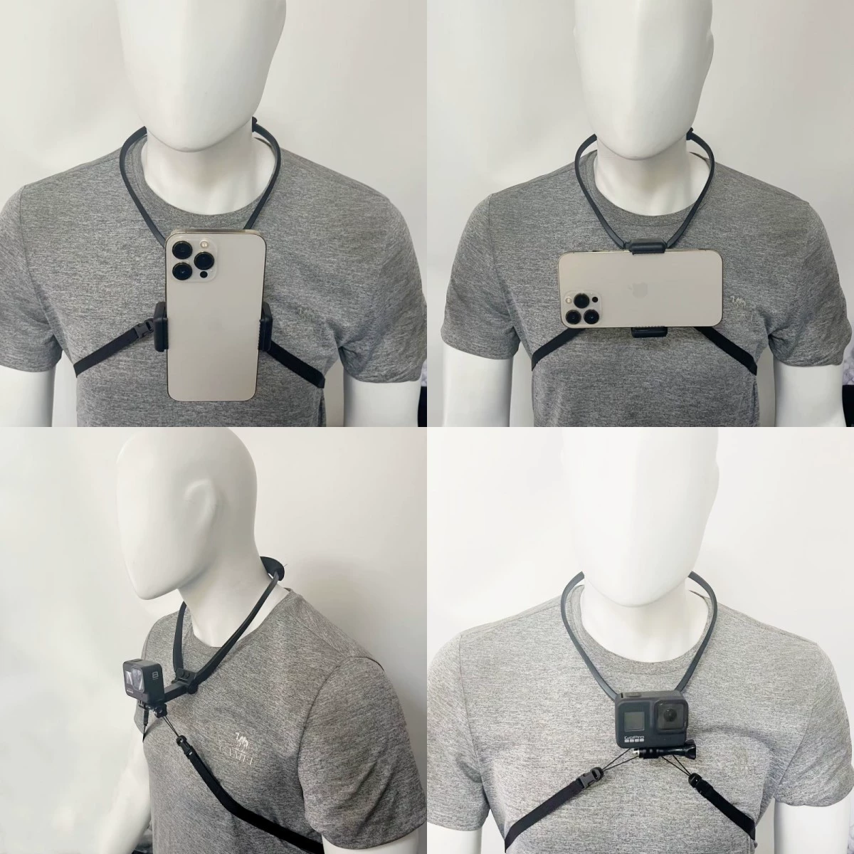 Подходит для спортивной камеры GOPRO Hero13, подвесного кронштейна для мобильного телефона с креплением на шею, кронштейна двойного назначения для GoPro.