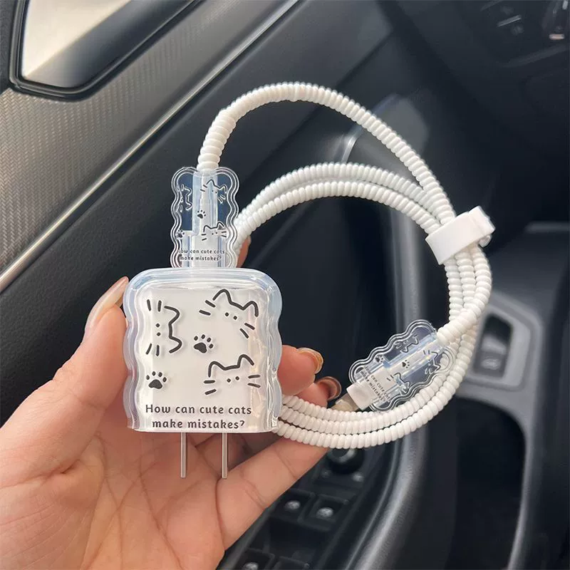 Применимо для Apple 15ins ветер мультяшный кабель для передачи данных простой iPhone13 зарядное устройство чехол для зарядки 30/35