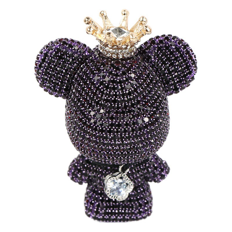 Автомобильная фурма мультфильм кибер Красный бриллиант большая голова медведь автомобиль ароматическая большая голова Медведь Духи креативные автомобильные аксессуары