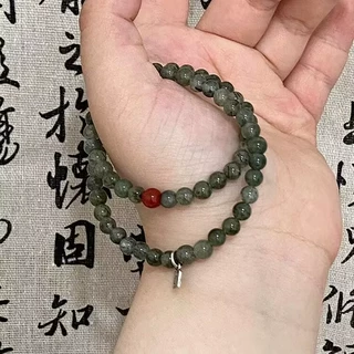 「翠绿古韵」新中式串珠叠戴手链新款国风小众精致福牌男女手串
