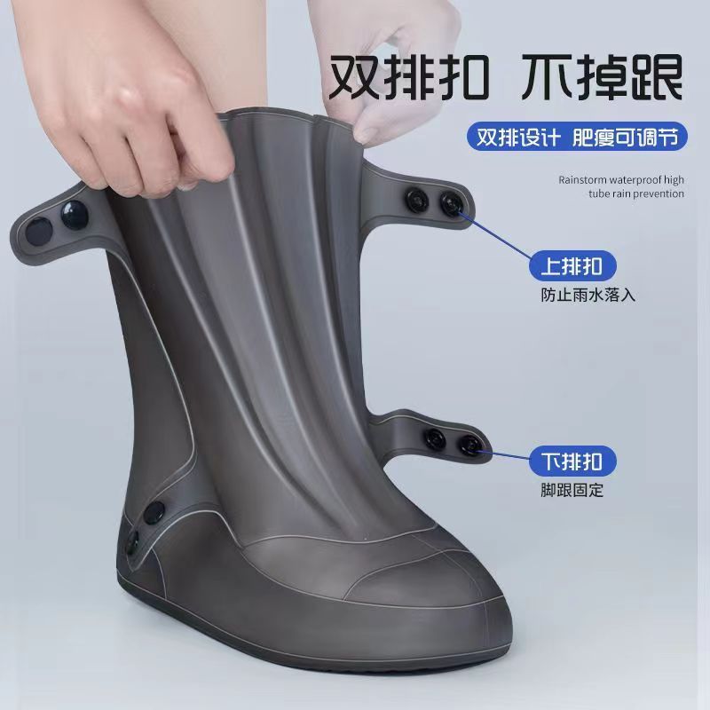 卸売厚みのある防雨防水靴カバー黒スキーフットカバー冬暖かい男性と女性の屋外レインブーツレインブーツ耐摩耗性|undefined
