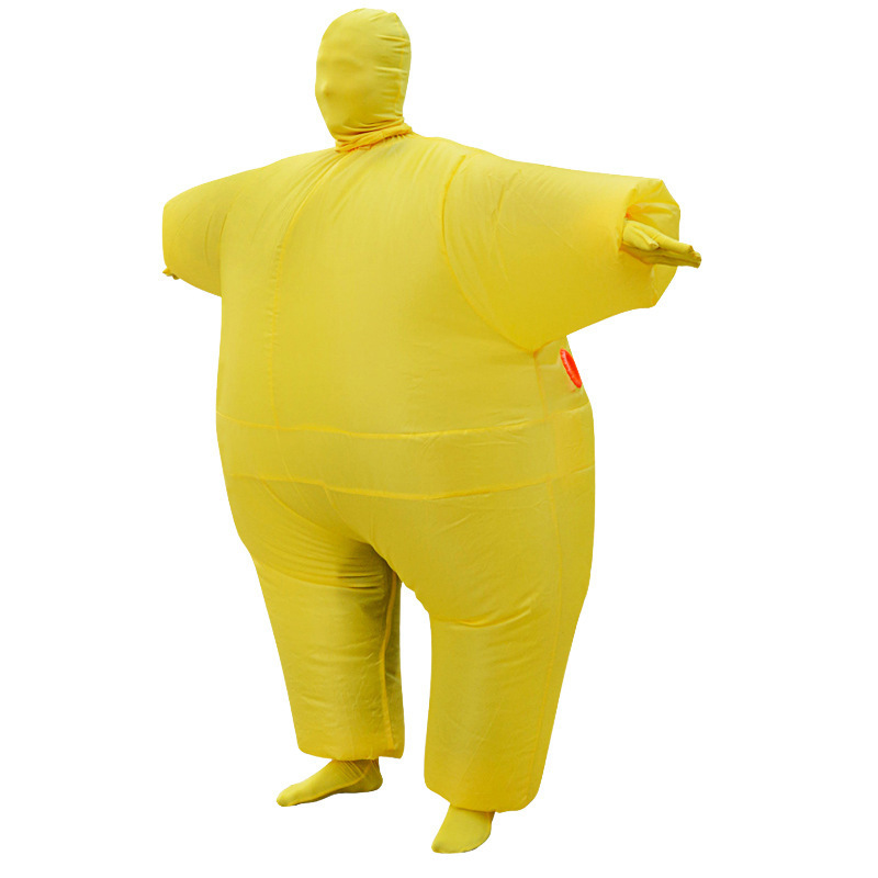 Halloween blanco silicona infláble disfraz de espectáculo festivales baile fiesta sumo enmascarado muñeca infláble