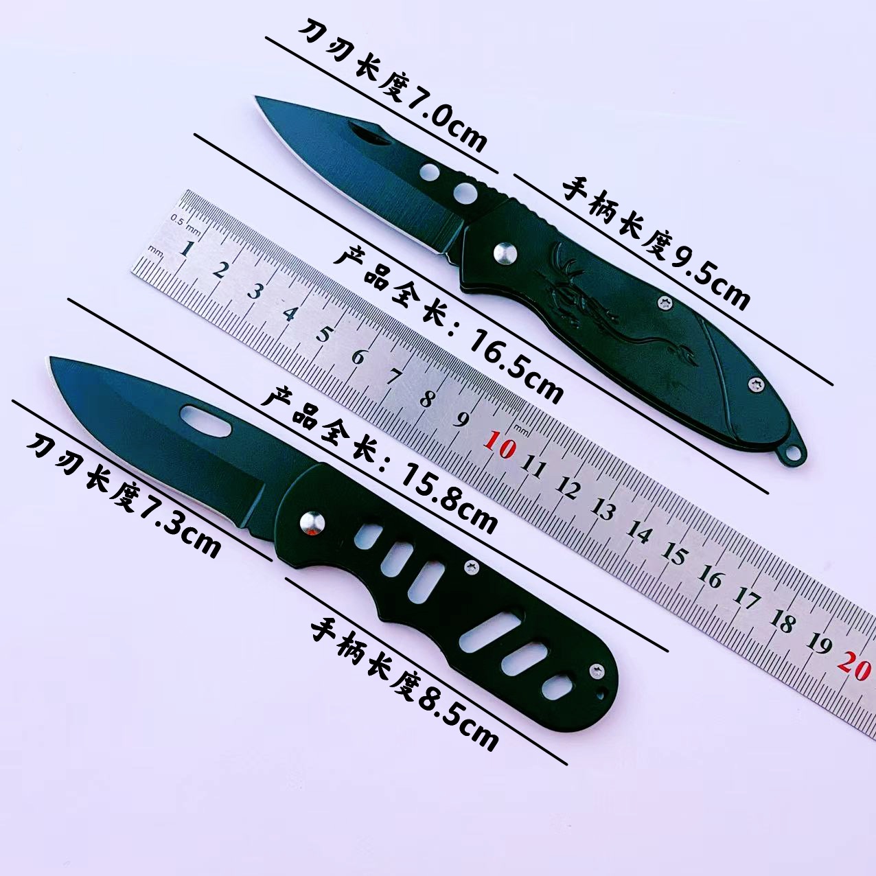 批发博斯顿993折叠不锈钢刀女子随身防身小刀 户外露营高硬度刀具