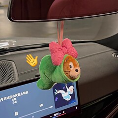 猫とネズミのジェリー車ストラップバックミラー車のぬいぐるみキーホルダーかわいい車内アクセサリー女子新車