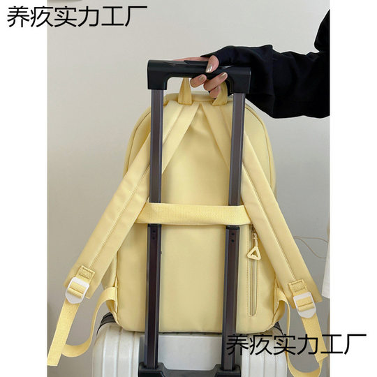 Large Capacity Schoolbag Female Junior High School Student Girl Simple All-match Japanese Senior high school College Student Backpack Design Sense Backpack