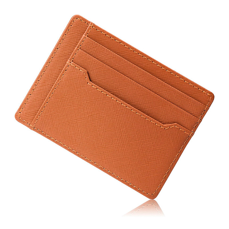 Cross-Grained Genuine Leather Card Holder for Men, Bank Card Holder, Card Wallet, First-Layer Cowhide, Custom-Made, Minimum Order Quantity Description