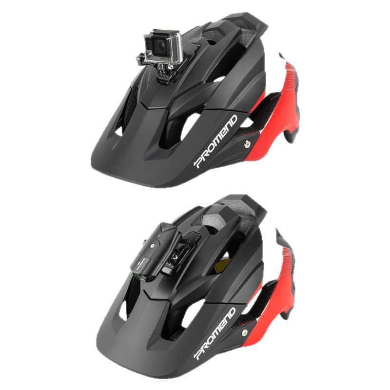 Casco de bicicleta de montaña montar deportes fuera de carretera con luz trasera con base de cámara casco equipo cuesta abajo