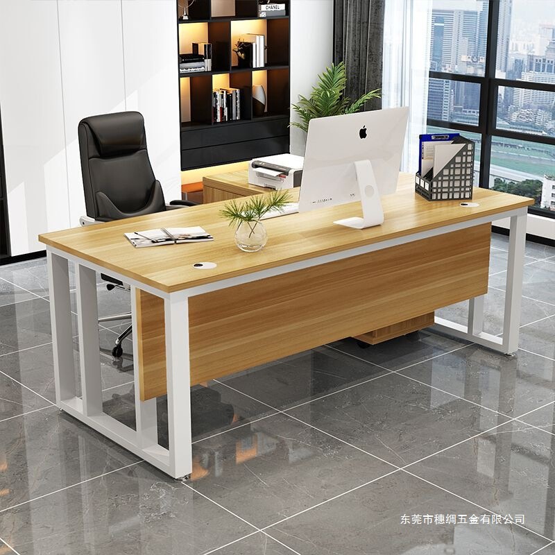 Simple Modern Boss Single Commercial Office Furniture Executive Desk President Desk Office Desk and Chair Combination
