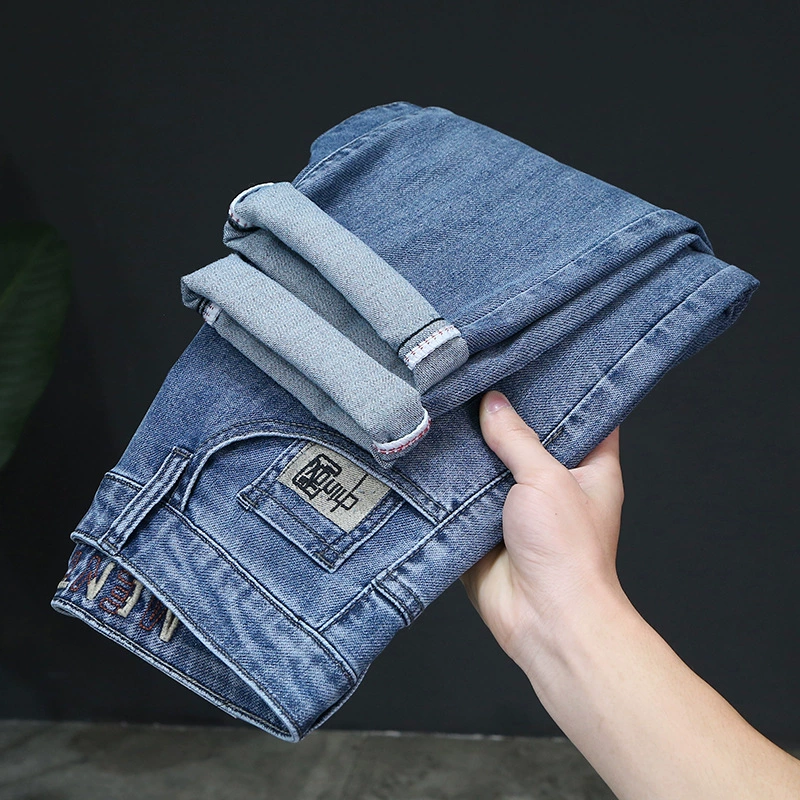 Осенние элитные джинсы, трендовые брюки, oversize, корейский стиль, средний пояс