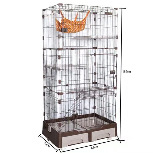 Cat Cage Villa Cat Cage Household Cat Villa Cat Shed Cat Indoor Integrated With Toilet Super Large Free Space