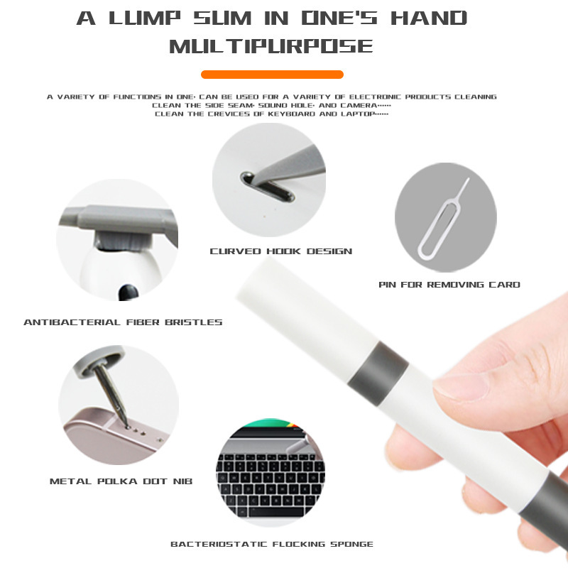 Cleaning Brush, Laptop Dust Cleaning Tool Set, Small Brush, Earphone Cleaning Pen, Digital Essentials