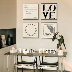 Nordic INS-style bedroom bedside decoration painting, minimalist alphabet, niche art living room wall hanging, restaurant shoe cabinet display painting