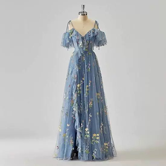 European and American Style Spaghetti Strap Evening Dress 2026 New Slim-Fit Elegant Dress Sleeveless Floral Adult Dress Hostess Dress