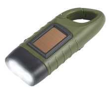 戶外手搖發電手電應急照明手電筒便攜太陽能手搖發電手電筒野營燈