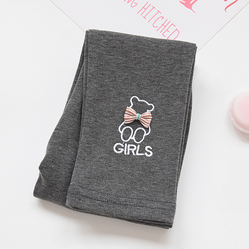 Polainas de las niñas de primavera y otoño delgada 2022 nuevos niños ropa exterior slim fit todo partido bebé niñas arco Pantalones