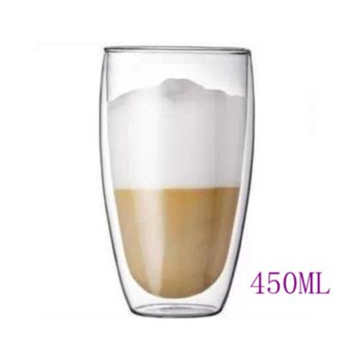 Cobertura de bambú vidrio transparente copas de doble capa copas de pareja vidrio de alto aislamiento de borosilicano casero vidrio de desayuno de leche