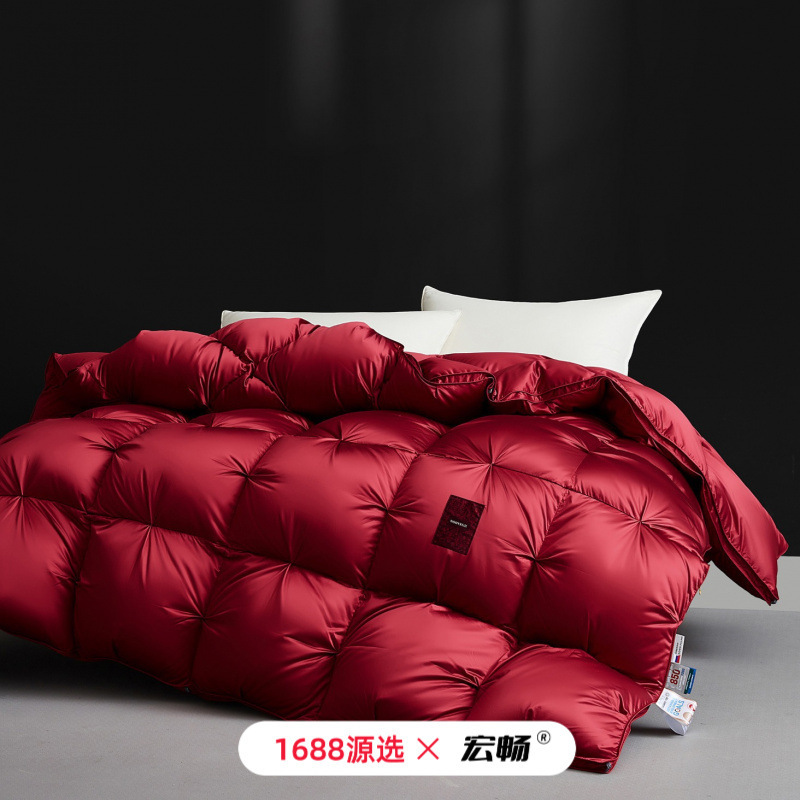 120-Count High-End 95% Siberian White Goose down Duvet, Winter Quilt Core, Warm, Luxurious, Noiseless Goose down Quilt