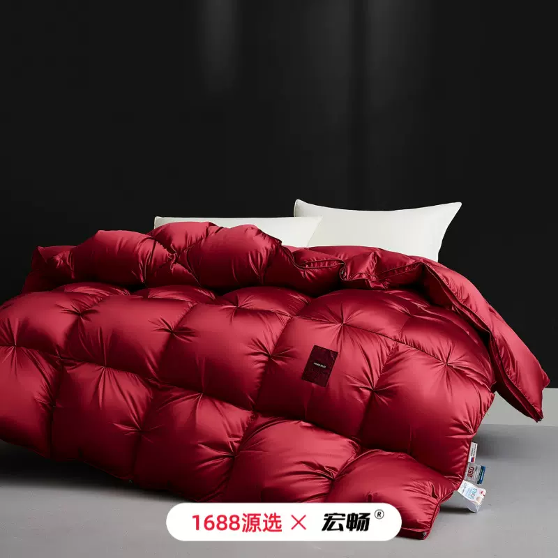 120支高端95%西伯利亚白鹅绒羽绒被冬被被芯保暖轻奢静音鹅绒被