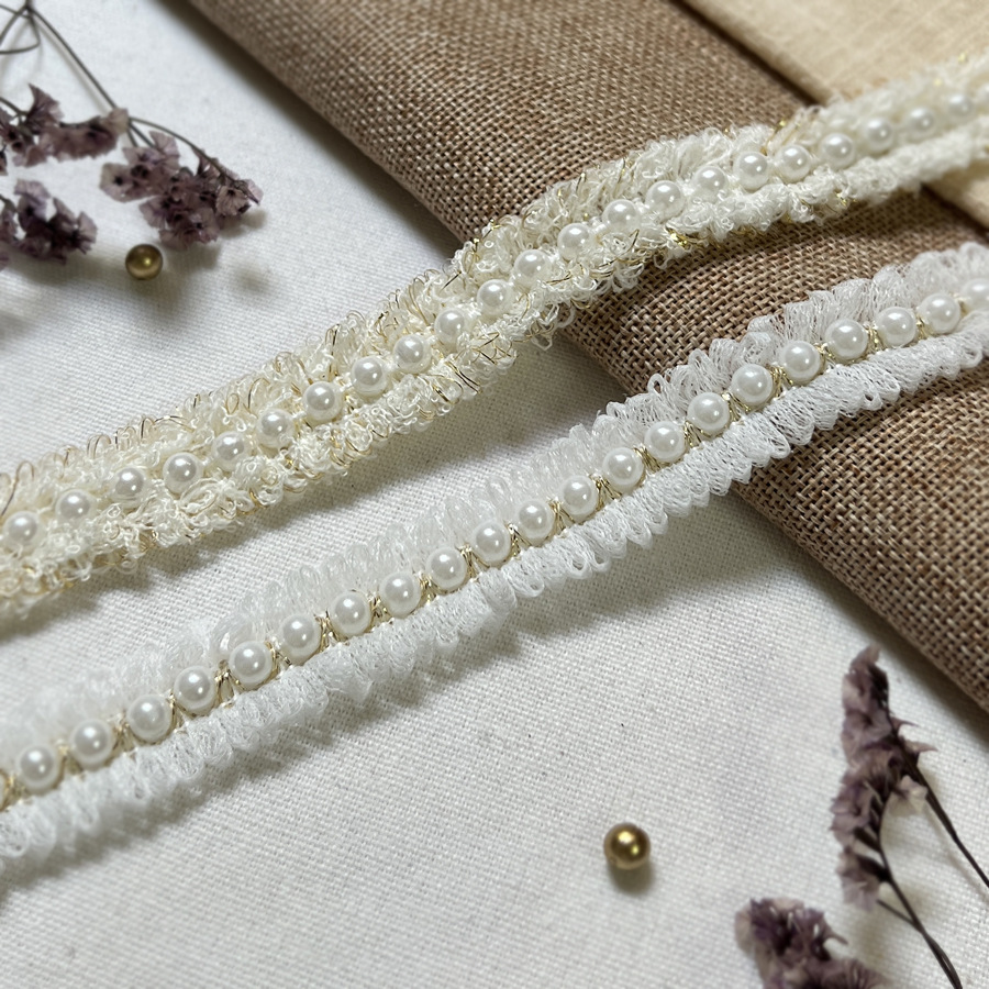 小香风珍珠花边辅料衣服手工diy包包装饰材料