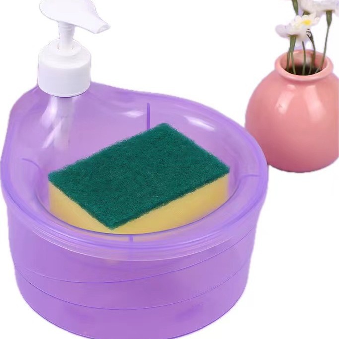 Fabricante transfronterizo detergente de cocina presión presión presión esponja sasafrás caja de prensa cepillo de limpieza caja de jabón jabón jabón líquido caja de jabón