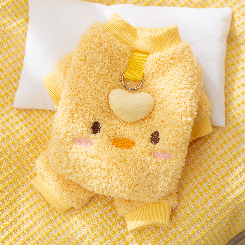 Otoño e invierno, gato, animal divertido, felpa de cuatro patas, gato sin pelo, abrigo, peluche, oso, ropa de gato para mascotas gruesa