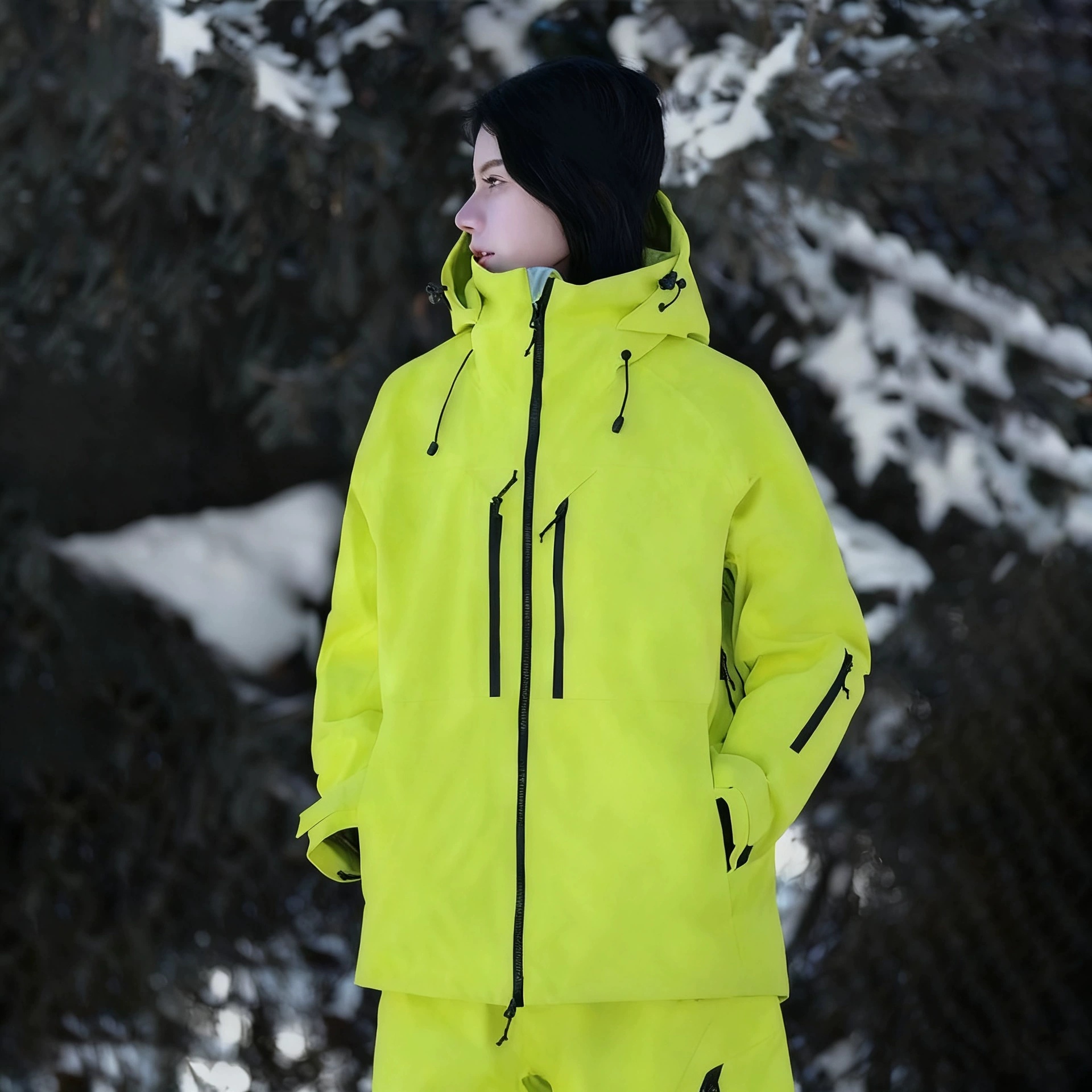 Source Factory полностью клеевой лыжный костюм, новая профессиональная одно- и двухбортная водонепроницаемая теплая куртка, лыжный костюм по индивидуальному заказу